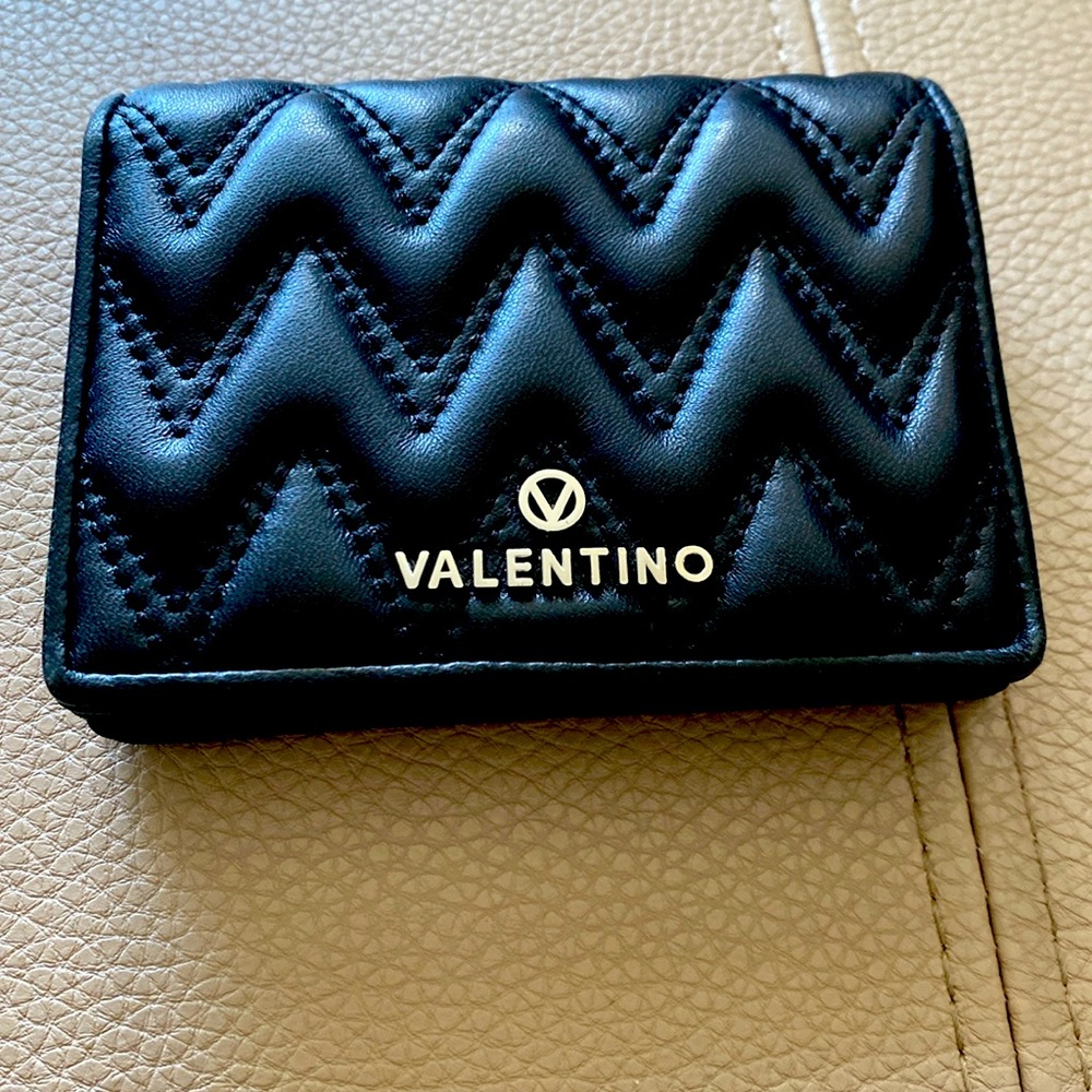 Valentino Black Quilted Women's Wallet